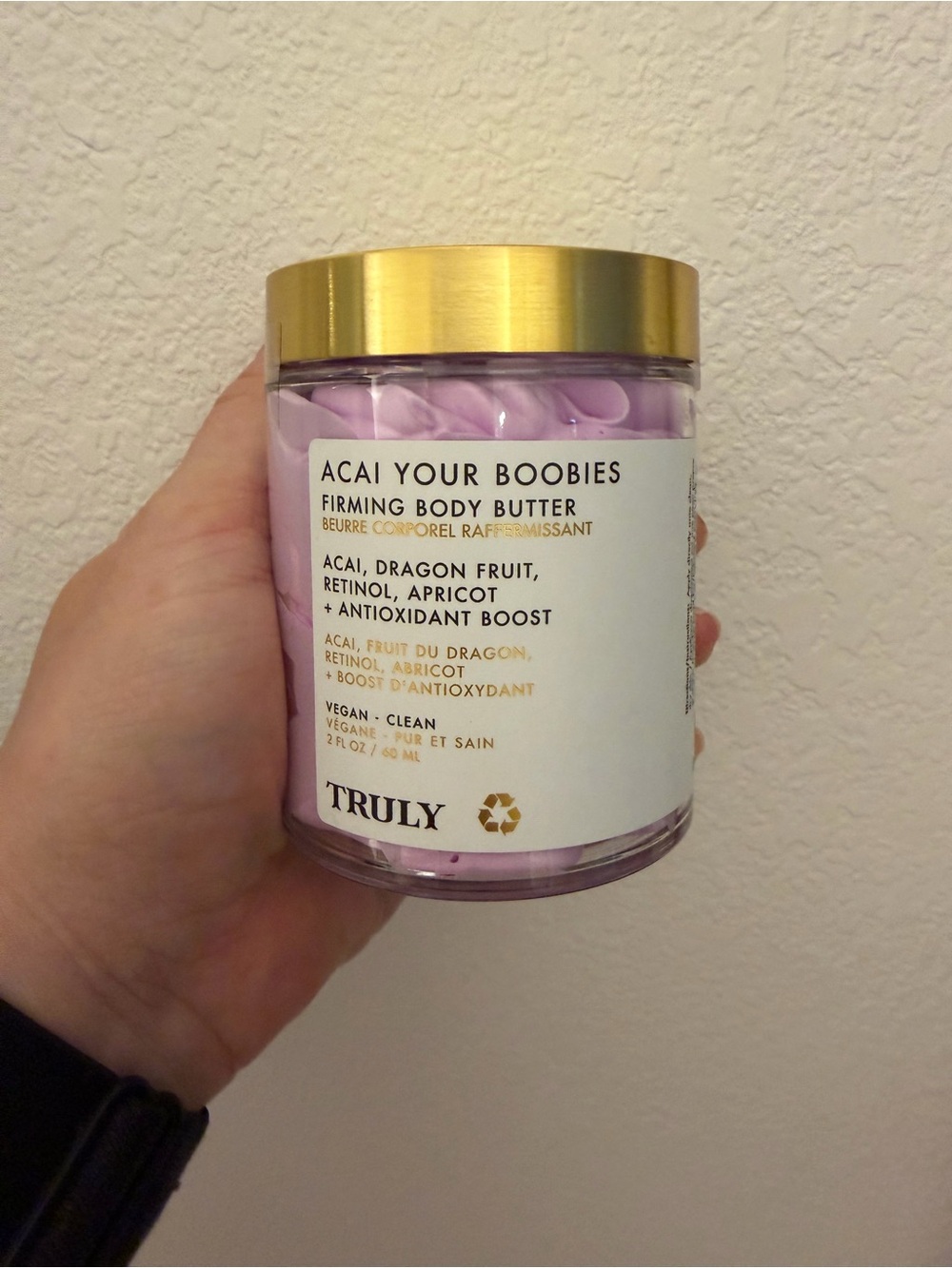 TRULY Firming Body Butter - Light Purple with Gold Lid
